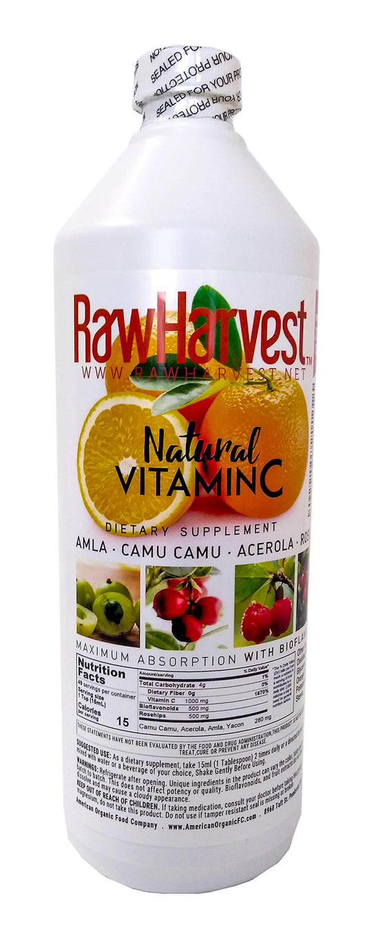 RawHarvest Natural Liquid Vitamin C, 25 oz 2 Pack