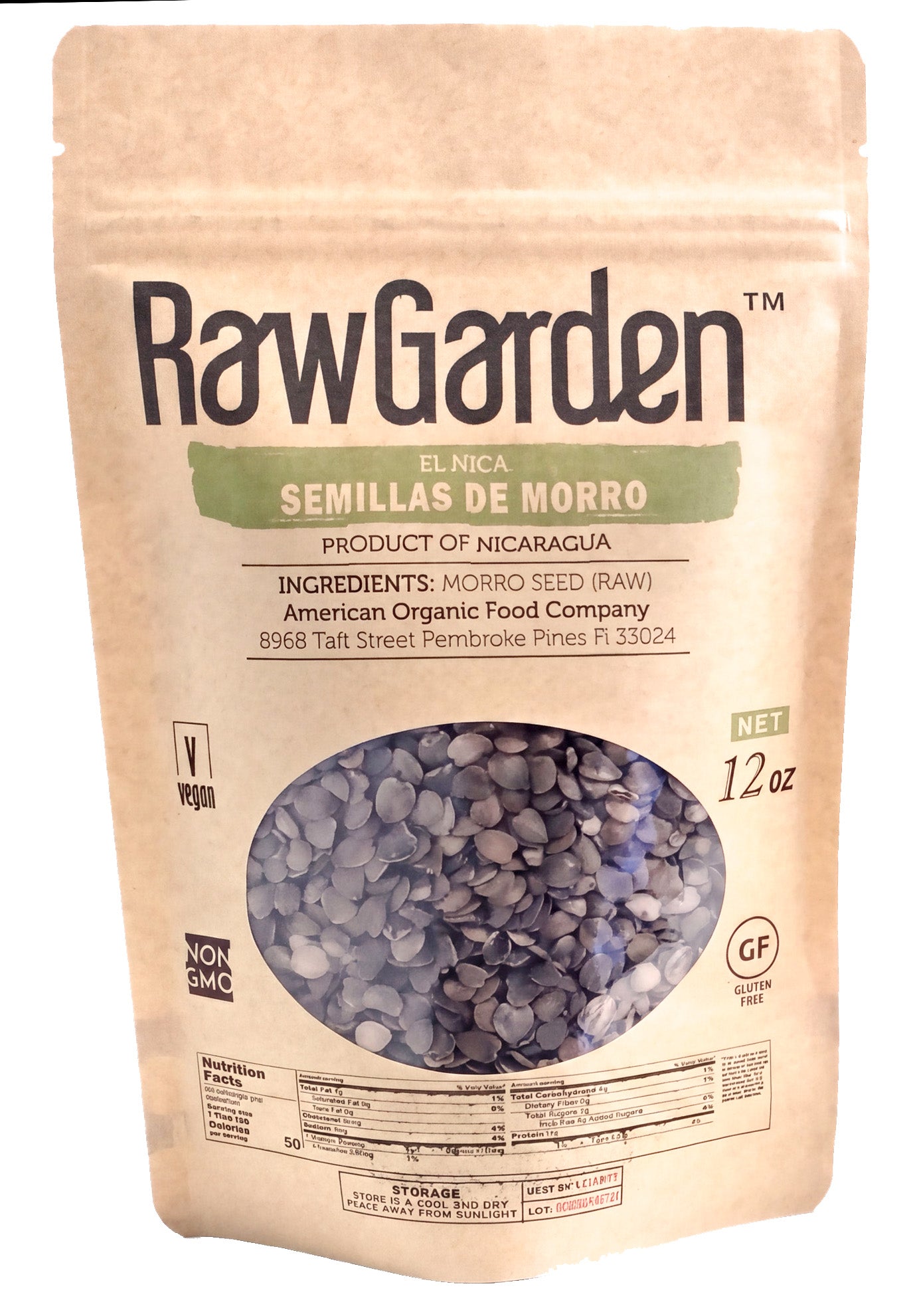 Raw Garden Raw Morro Seeds | Semilla de Jicaro | 12 oz 2 Pack