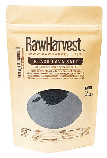 RawHarvest Hawaiian Style Black Lava Coarse Salt 2 Lb Bag