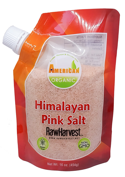 RawHarvest Himalayan Pink Salt Fine 1 Lb 5 Pack
