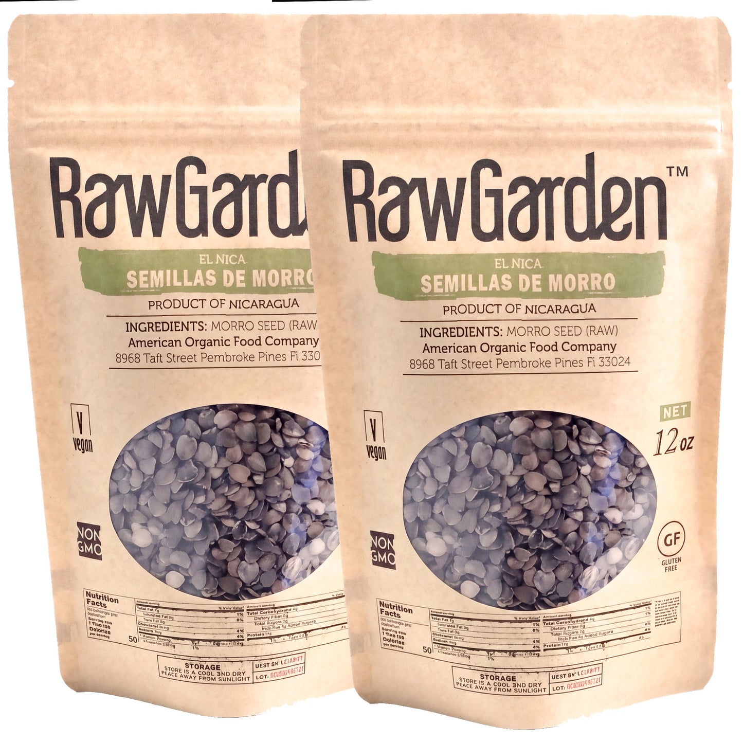 Raw Garden Raw Morro Seeds | Semilla de Jicaro | 12 oz 2 Pack