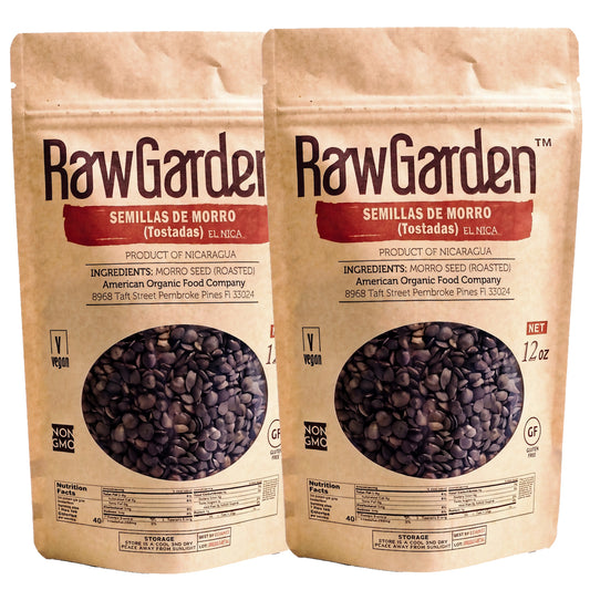 Raw Garden Roasted Morro Seeds | Jicaro Seeds | 12 oz 2 Pack (Semillas de Morro Tostadas)