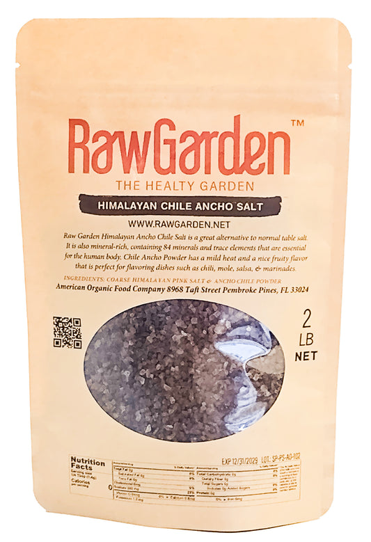 RawGarden Himalayan Chile Ancho Salt Mild Seasoning 2 Lbs