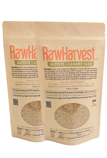 RawHarvest Unhulled Premium Canary Seeds (2 Pack 2 Lbs) For Humans