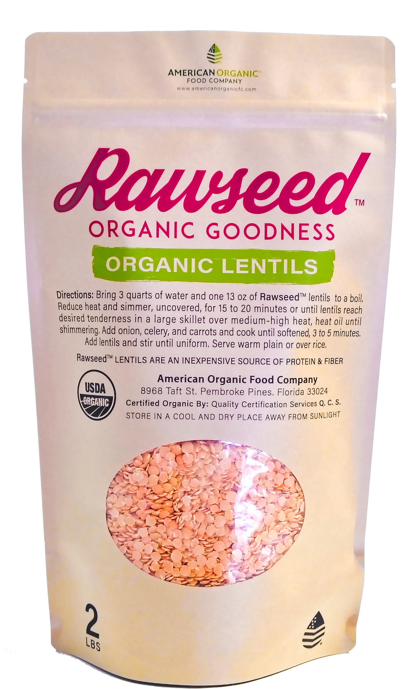 Rawseed Organic Lentils Black,Red,Brown,French 4 Pack Product of USA or Canada